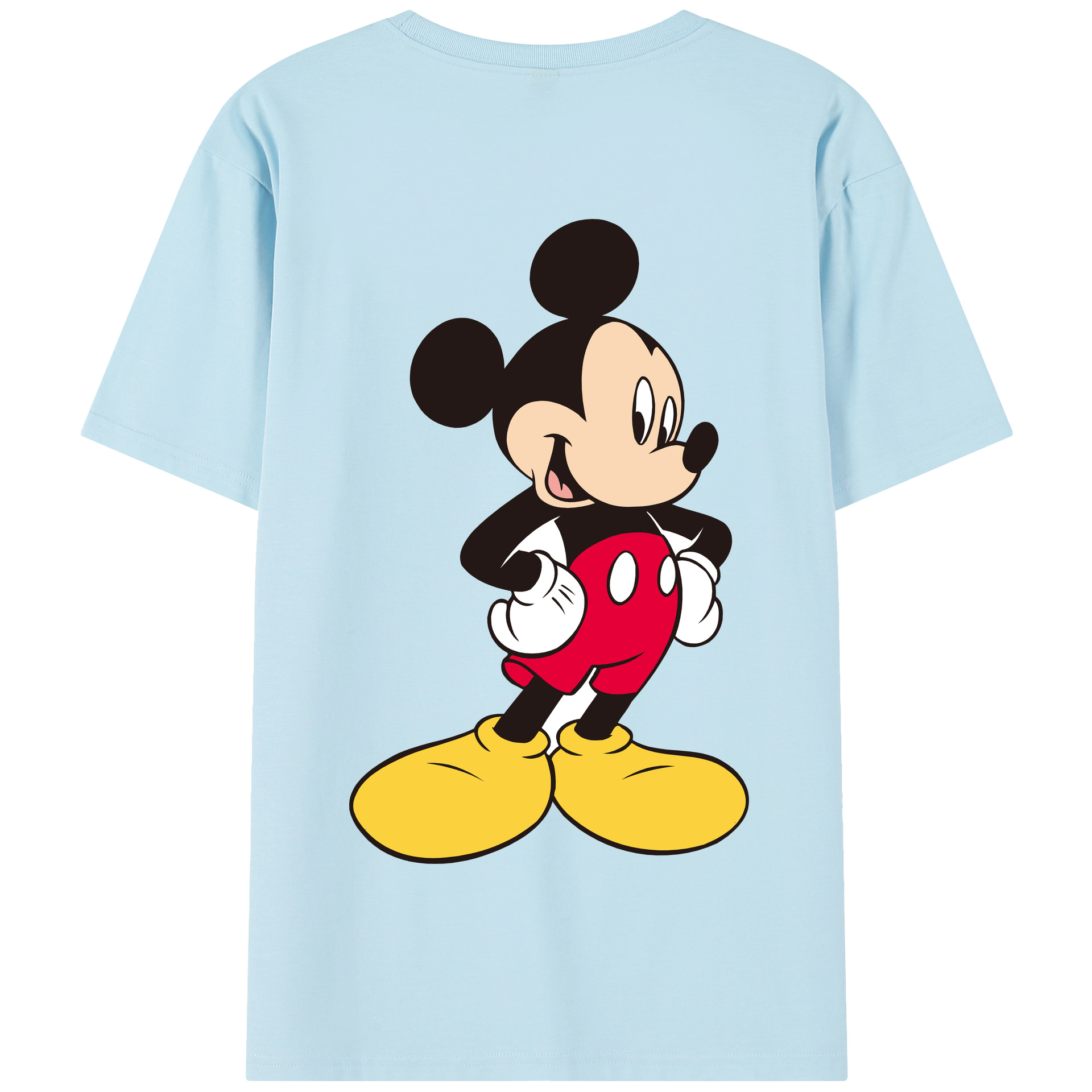 （画像用） ミッキーマウス Mickey Mouse 綿100％半袖Tシャツ（背面プリント）